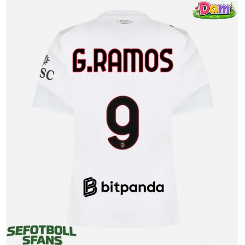 AC Milan Goncalo Ramos #9 Bortatröja Kvinnor 2026-27 Kortärmad